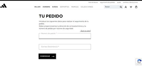 adidas seguimiento de pedidos